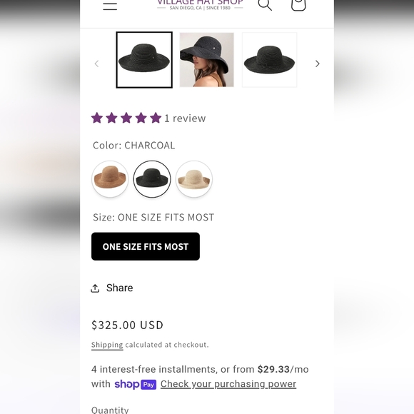 Helen Kaminski Provence 12 Bretton Hat - Picture 5 of 14